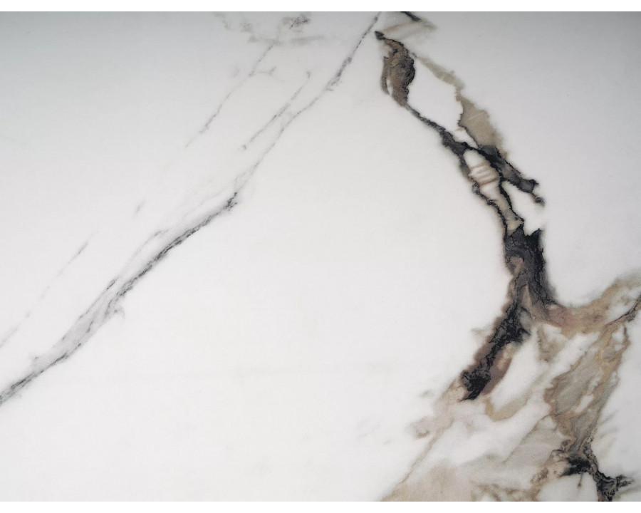 Стіл журнальний кавовий Adoro B 105×65 см Білий / Мідь