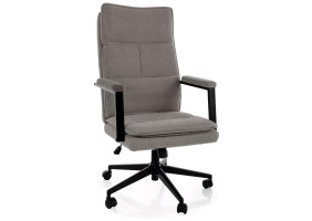 Крісло офісне комп'ютерне поворотне Q-091 Noelle Сіра тканина / Чорний каркас