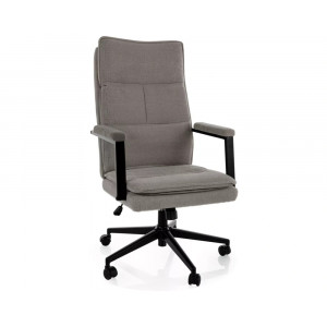Крісло офісне комп'ютерне поворотне Q-091 Noelle Сіра тканина / Чорний каркас