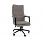 Крісло офісне комп'ютерне поворотне Q-091 Noelle Сіра тканина / Чорний каркас