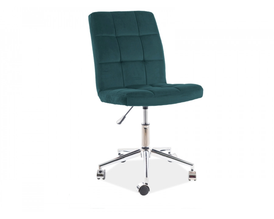 Крісло поворотне Q-020 VELVET зелений BLUVEL 78
