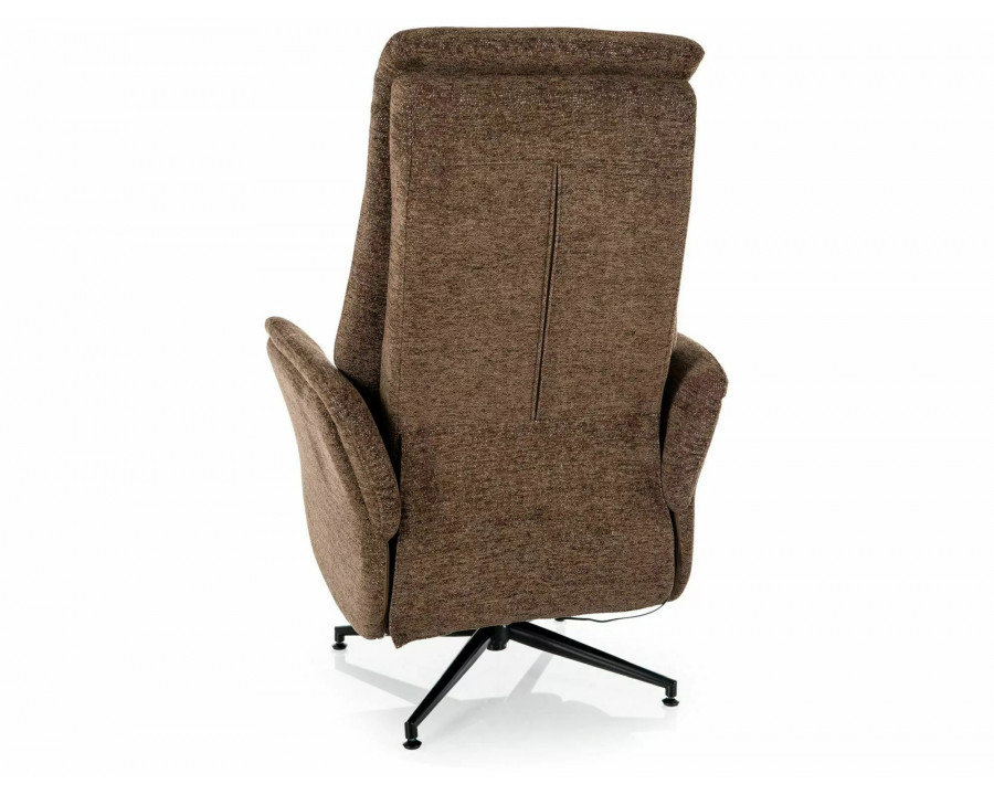 Крісло реклайнер електричне Nestor Raven Капучіно тканина / Чорний каркас