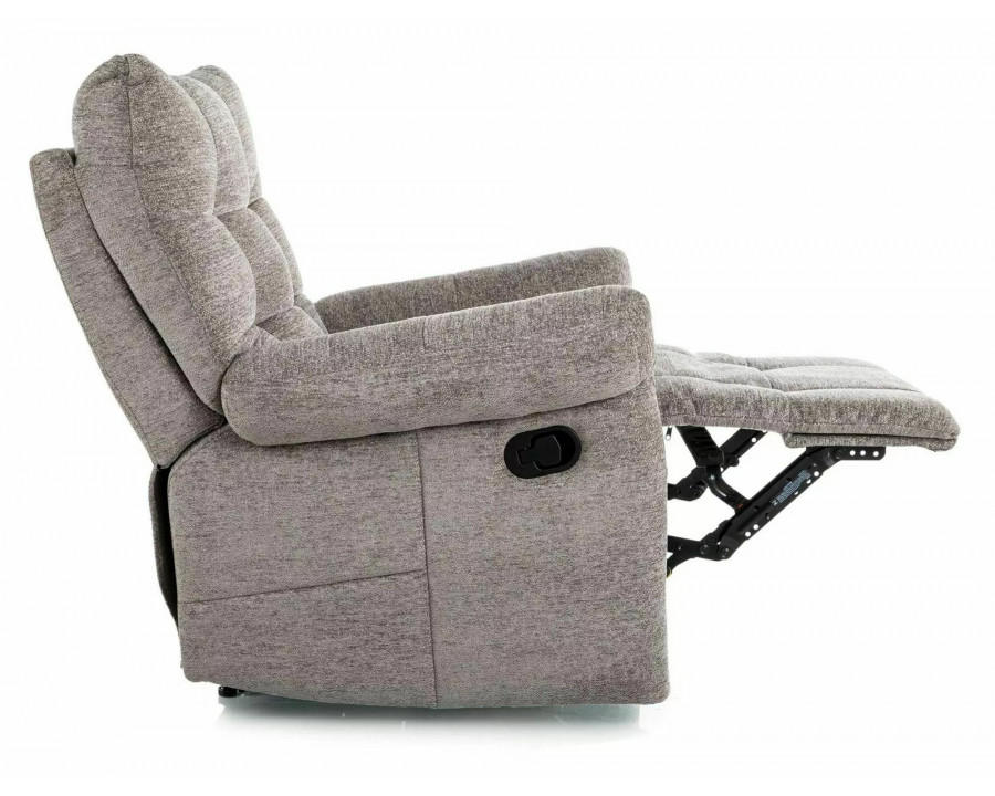 Крісло реклайнер Atos Raven Сіра тканина / Чорний каркас