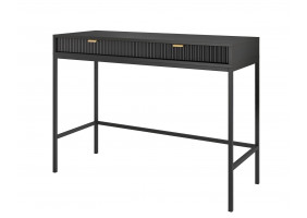 Стіл туалетний Нова / Nova з 2 шухлядами та чорними ніжками T104 Чорний 104х50х77 см.