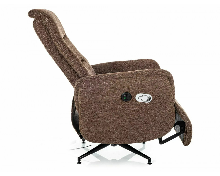 Крісло реклайнер електричне Nestor Raven Капучіно тканина / Чорний каркас