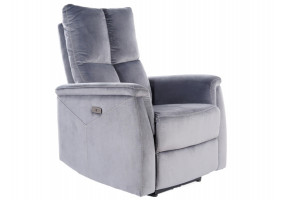 Крісло розкладне NEPTUN VELVET сірий BLUVEL 14
