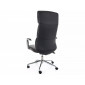 Крісло офісне комп'ютерне поворотне Q-03 Чорна екошкіра / Хром каркас