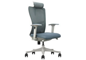 Крісло офісне SETON темно-сіра тканина/сірий каркас