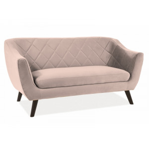 Диван MOLLY 2 VELVET беж BLUVEL 28 / венге (T)