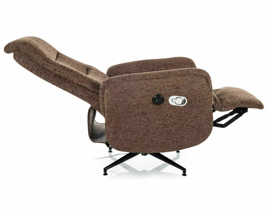 Крісло реклайнер електричне Nestor Raven Капучіно тканина / Чорний каркас