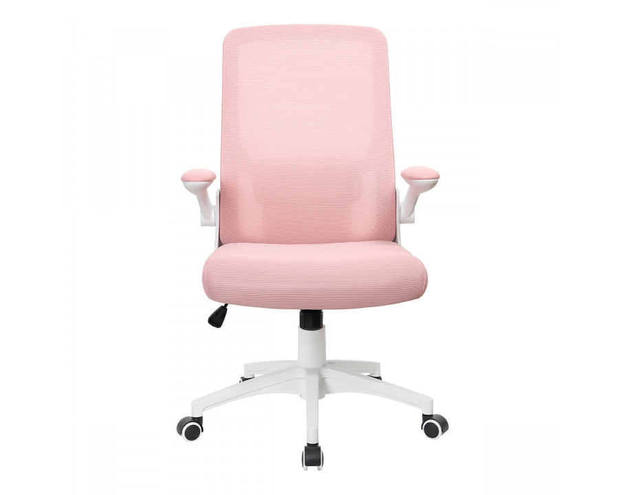 Крісло комп'ютерне ARIA рожеве/білий каркас