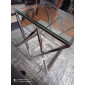 Журнальний стіл Zegna B 55х55 Прозорий / Срібний
