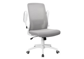 Крісло комп'ютерне ARIA сіре/білий каркас