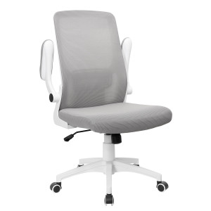 Крісло комп'ютерне ARIA сіре/білий каркас