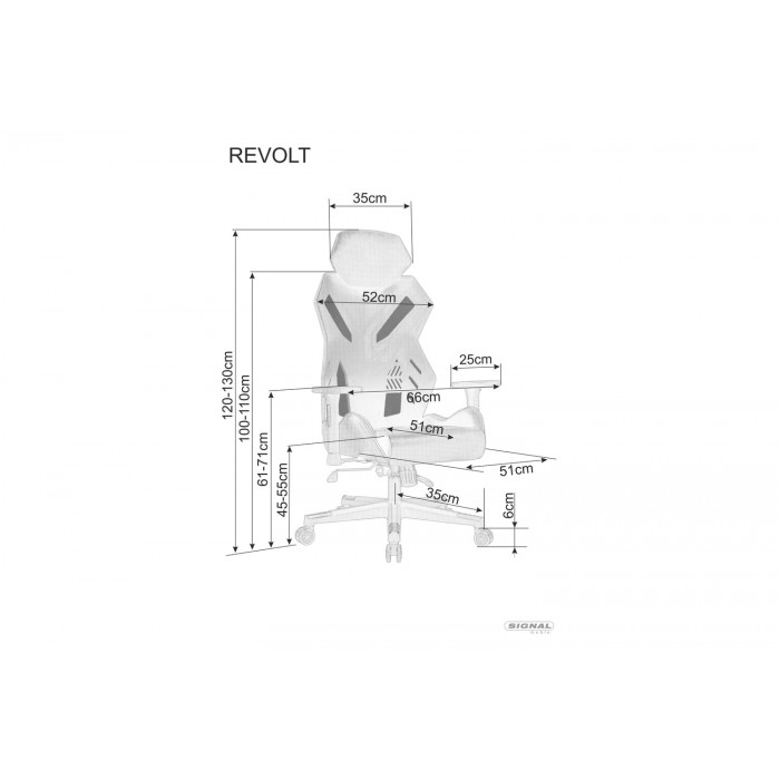 Комп'ютерне крісло поворотне REVOLT Чорний/Червоний