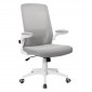 Крісло комп'ютерне ARIA сіре/білий каркас