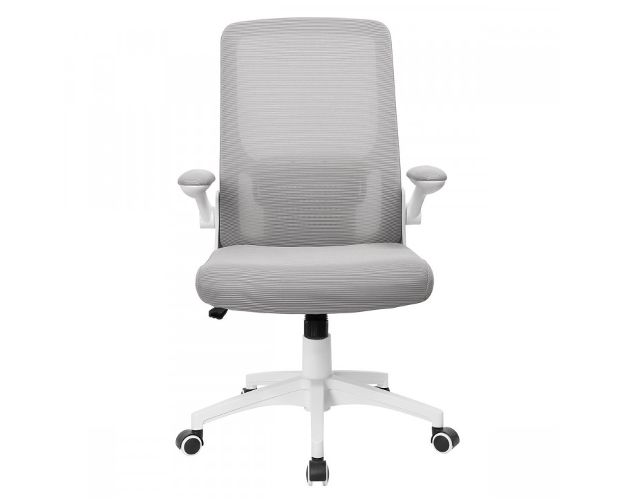 Крісло комп'ютерне ARIA сіре/білий каркас