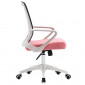 Комп'ютерне крісло DIXY чорне/рожеве/білий каркас