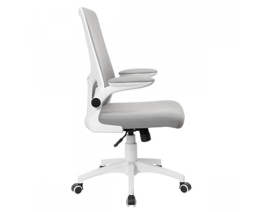 Крісло комп'ютерне ARIA сіре/білий каркас