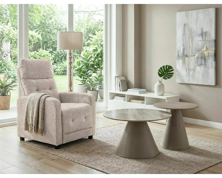 Набір журнальних столів Hill II ø70 см Беж / Кашемір