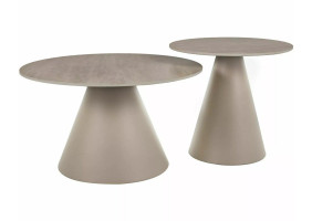 Набір журнальних столів Hill II ø70 см Беж / Кашемір