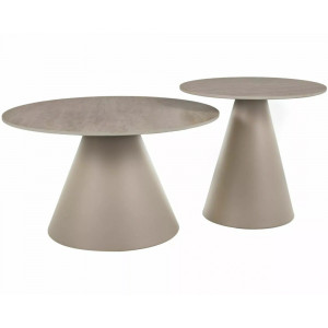 Набір журнальних столів Hill II ø70 см Беж / Кашемір