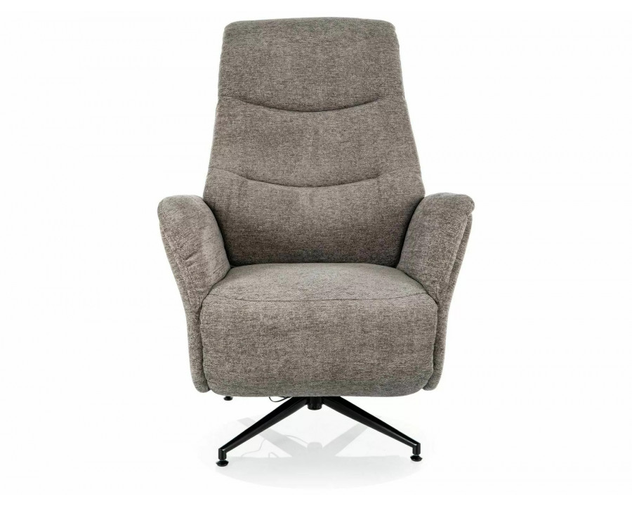 Крісло реклайнер електричне Nestor Raven Сіра тканина / Чорний каркас