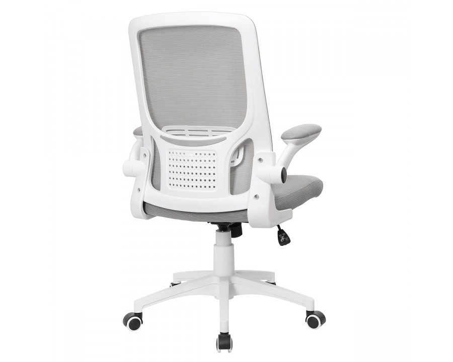 Крісло комп'ютерне ARIA сіре/білий каркас