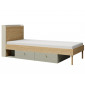 Ліжко односпальне YUKI REG 13 94х93х217 сірий / бежевий / дуб / евкаліпт