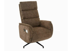 Крісло реклайнер електричне Fenix Raven Капучіно тканина / Чорний каркас