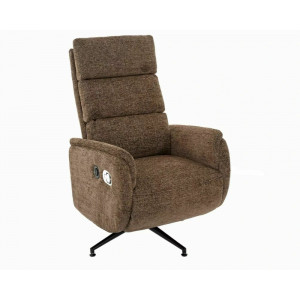 Крісло реклайнер електричне Fenix Raven Капучіно тканина / Чорний каркас