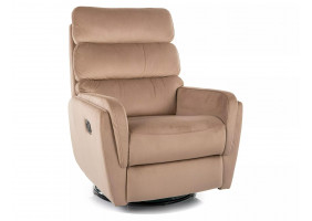 Крісло-реклайнер розкладне ARGOS VELVET беж BL.28 ARGOSVBE