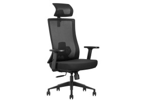 Крісло офісне LOREN чорна тканина / чорний каркас