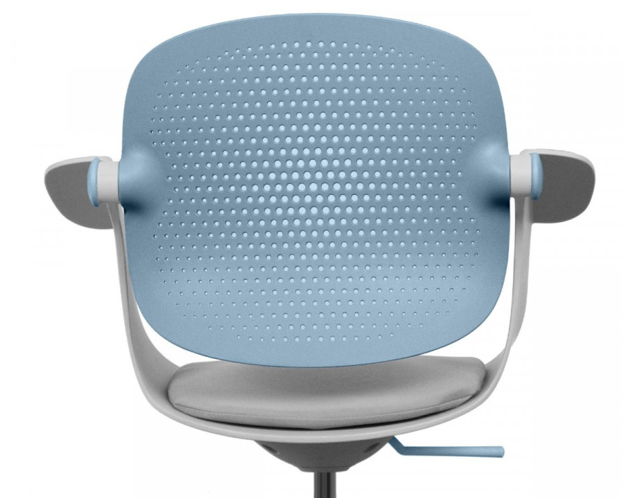 Крісло офісне ARLEN світло-бірюзове/сіра тканина/сірий каркас