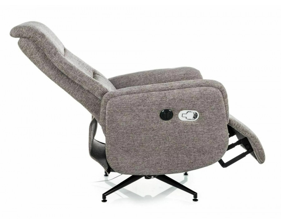 Крісло реклайнер електричне Nestor Raven Сіра тканина / Чорний каркас