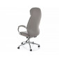 Крісло офісне комп'ютерне поворотне Q-09 Сіра екошкіра / Хром каркас