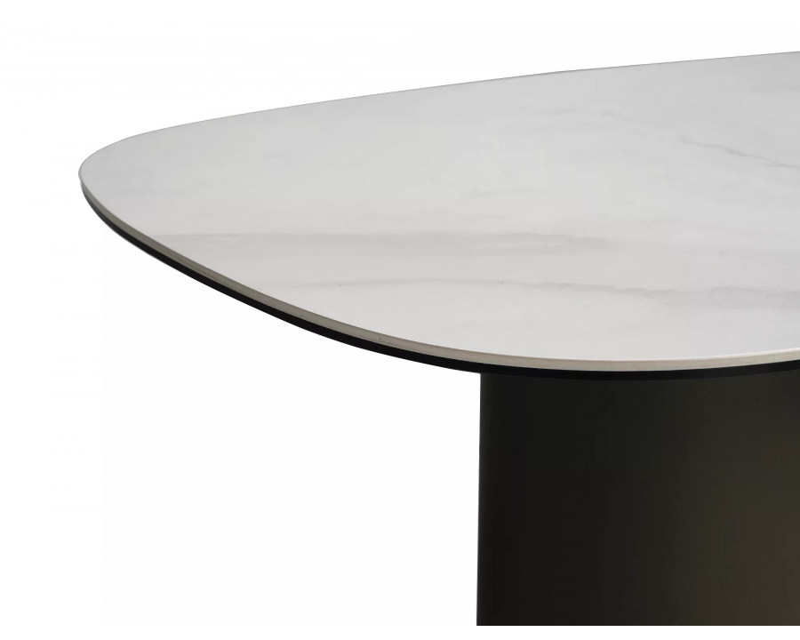 Стіл журнальний кавовий Bello B 75×50 см Білий / Мідь