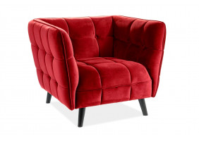 Крісло Castello Velvet 1 Бордовий