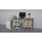 Стіл письмовий CONNECT 2 L SK 180×78 см. Дуб кремона котта / Стоун бейж