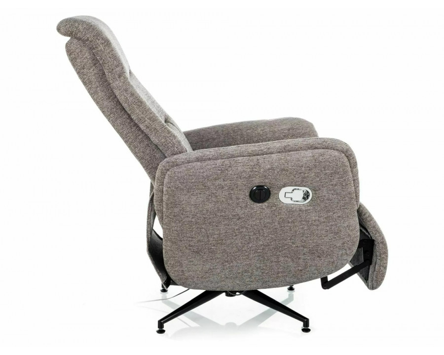 Крісло реклайнер електричне Nestor Raven Сіра тканина / Чорний каркас