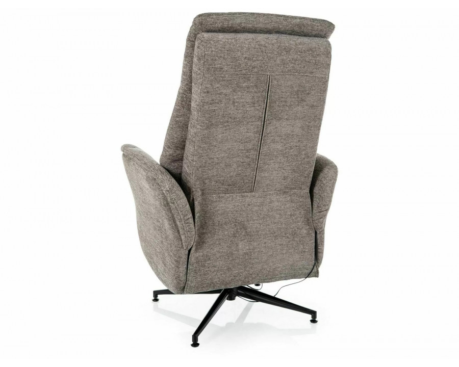 Крісло реклайнер електричне Nestor Raven Сіра тканина / Чорний каркас