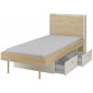Ліжко односпальне YUKI REG 13 94х93х217 сірий / бежевий / дуб / евкаліпт