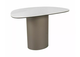 Стіл журнальний кавовий Bello B 75×50 см Білий / Мідь