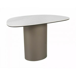 Стіл журнальний кавовий Bello B 75×50 см Білий / Мідь