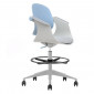 Крісло офісне ARLEN світло-бірюзове/сіра тканина/сірий каркас