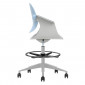 Крісло офісне ARLEN світло-бірюзове/сіра тканина/сірий каркас