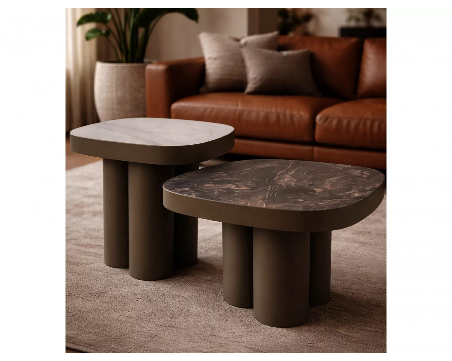 Стіл журнальний кавовий Stella B 75×75 см Чорний