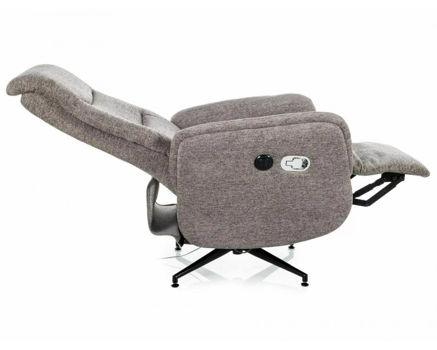 Крісло реклайнер електричне Nestor Raven Сіра тканина / Чорний каркас