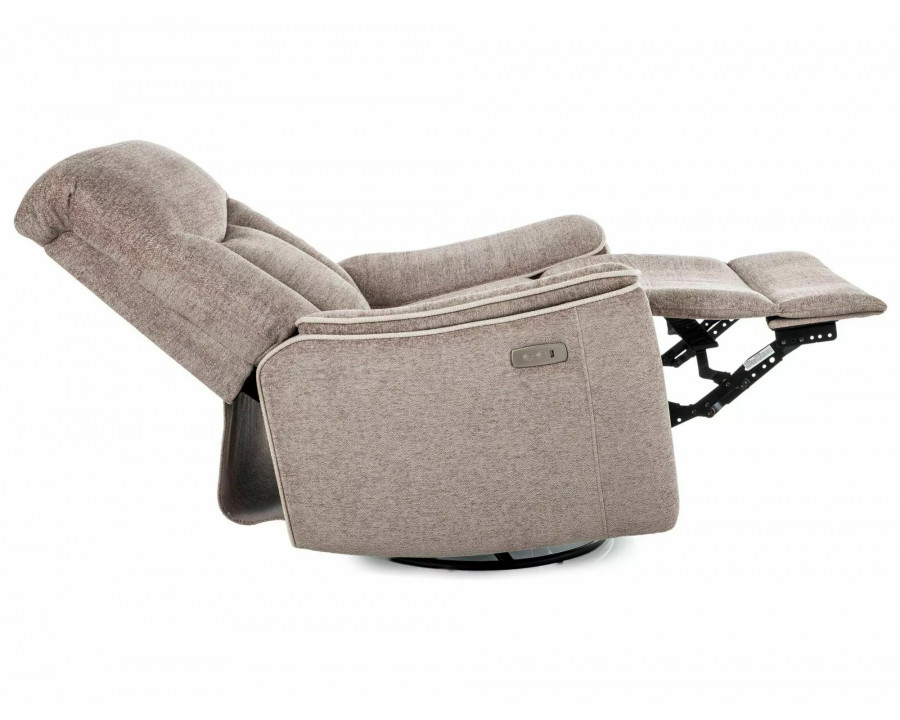 Крісло реклайнер електричне Odys Raven Темно-бежева тканина / Чорний каркас