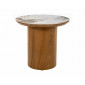 Стіл журнальний кавовий Rondo ø45 см Білий / Дуб